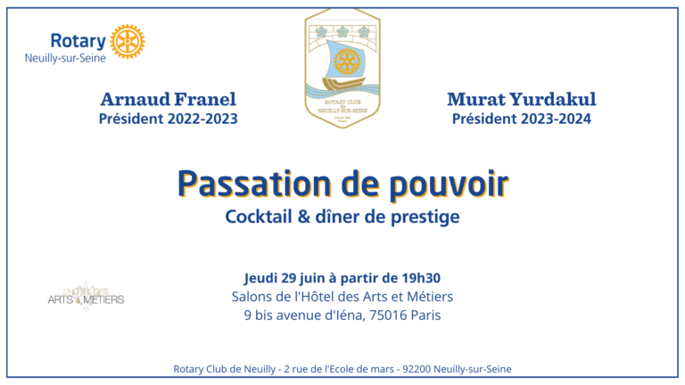 Soirée de passation de pouvoir 2023
